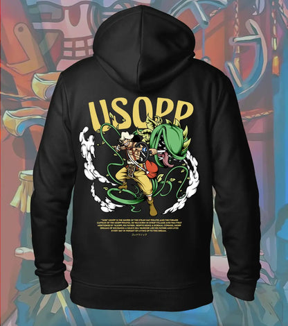 Usopp One Piece Hoodie – Sniper of the Straw Hats - Black / XS - One Piece