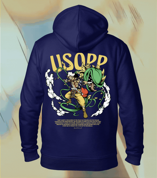 Usopp One Piece Hoodie – Sniper of the Straw Hats - Navy / XS - One Piece