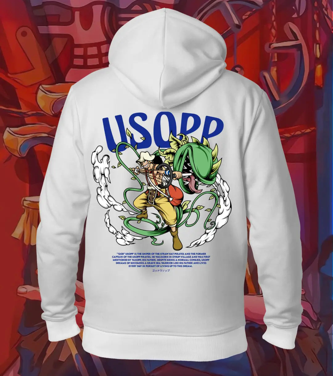 Usopp One Piece Hoodie – Sniper of the Straw Hats - White / XS - One Piece