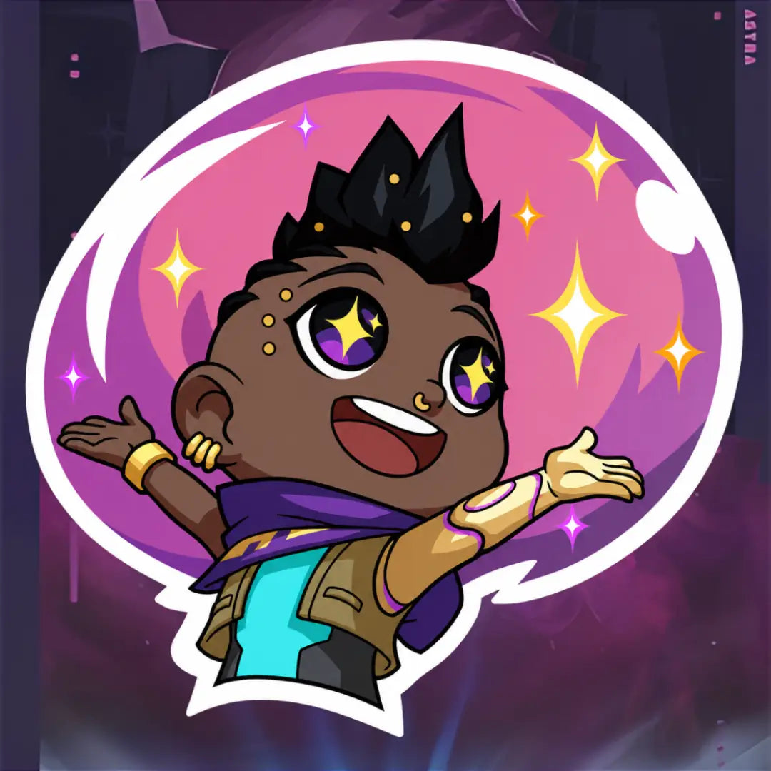 Valorant Astra Chibi Acrylic Fridge Magnet 4x4 Inch | Cute Gaming Anime Magnet | Premium HD Glossy Print for Valorant