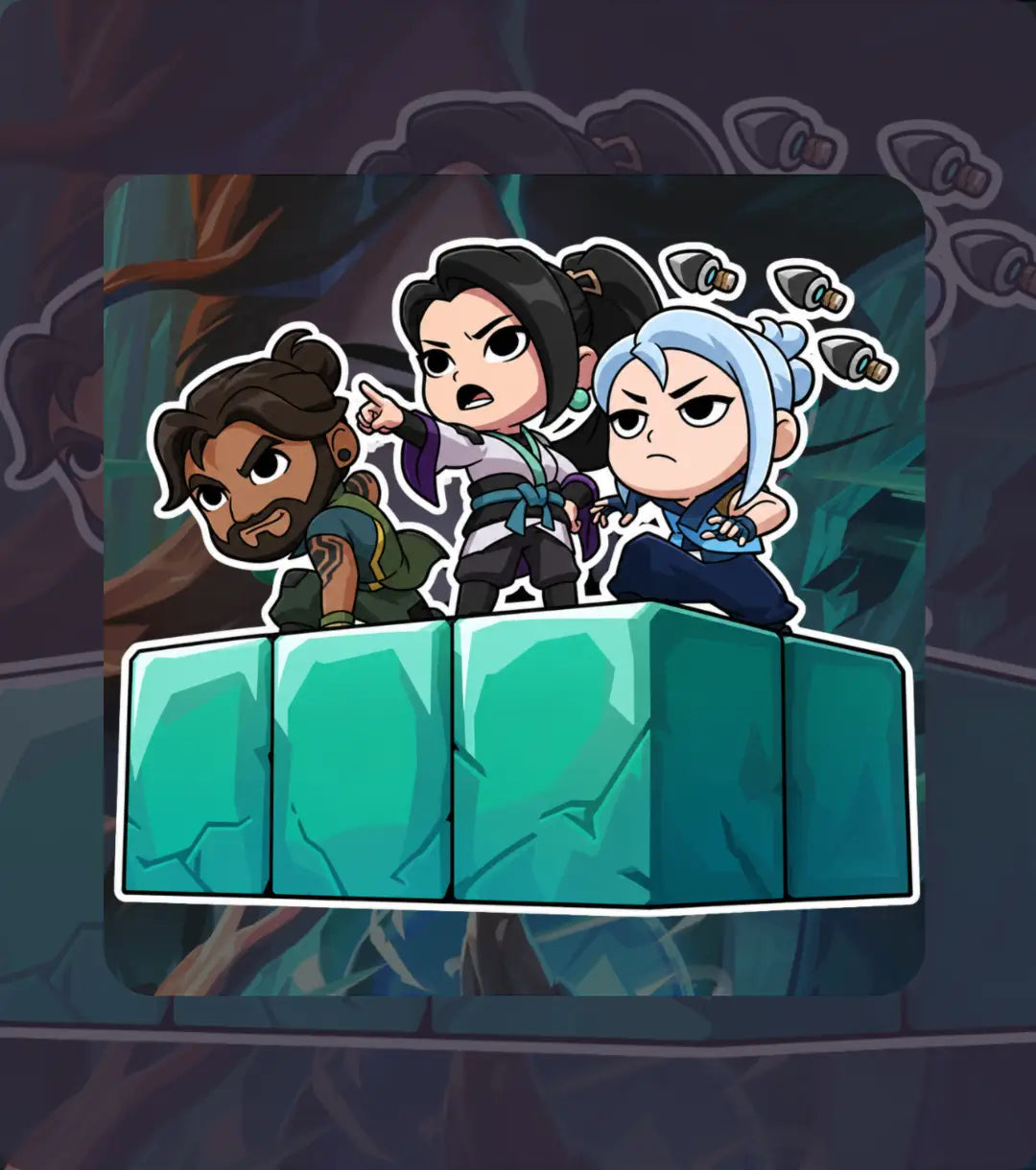 Valorant Sage Defense Squad Acrylic Fridge Magnet 4x4 Inch | Cute Chibi Gaming Magnet | Premium HD Glossy Print