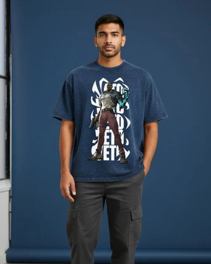 VETO – VETO Valorant Acid Wash Tee | Bold Gamer Streetwear - Navy / XS - Valorant