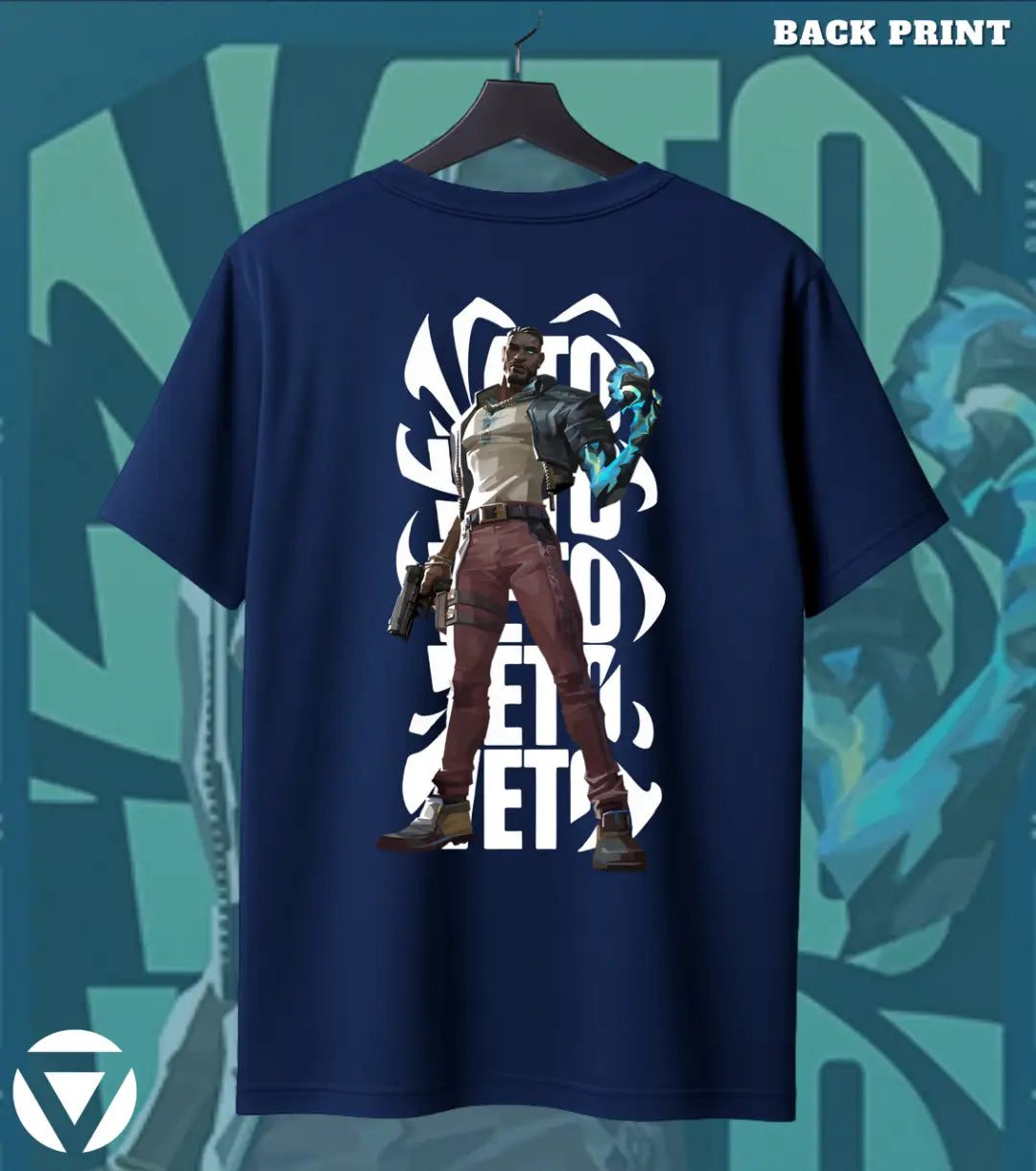 VETO Valorant Agent Graphic Tee - Back (Dual Print) / Navy / S - Valorant
