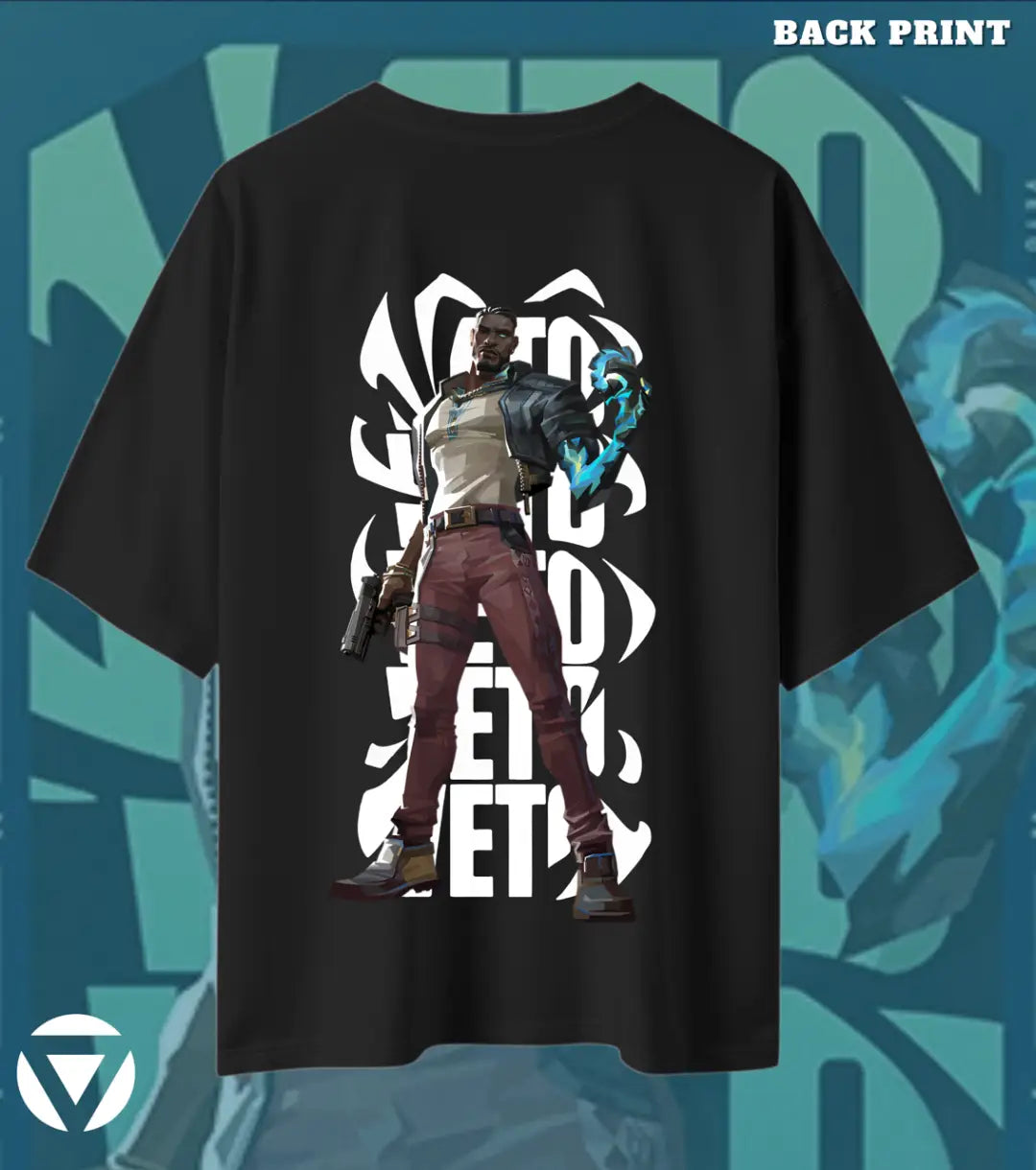 VETO Valorant Oversized T Shirt | Tactical Heavyweight Tee - Black / XS / 180GSM - Valorant