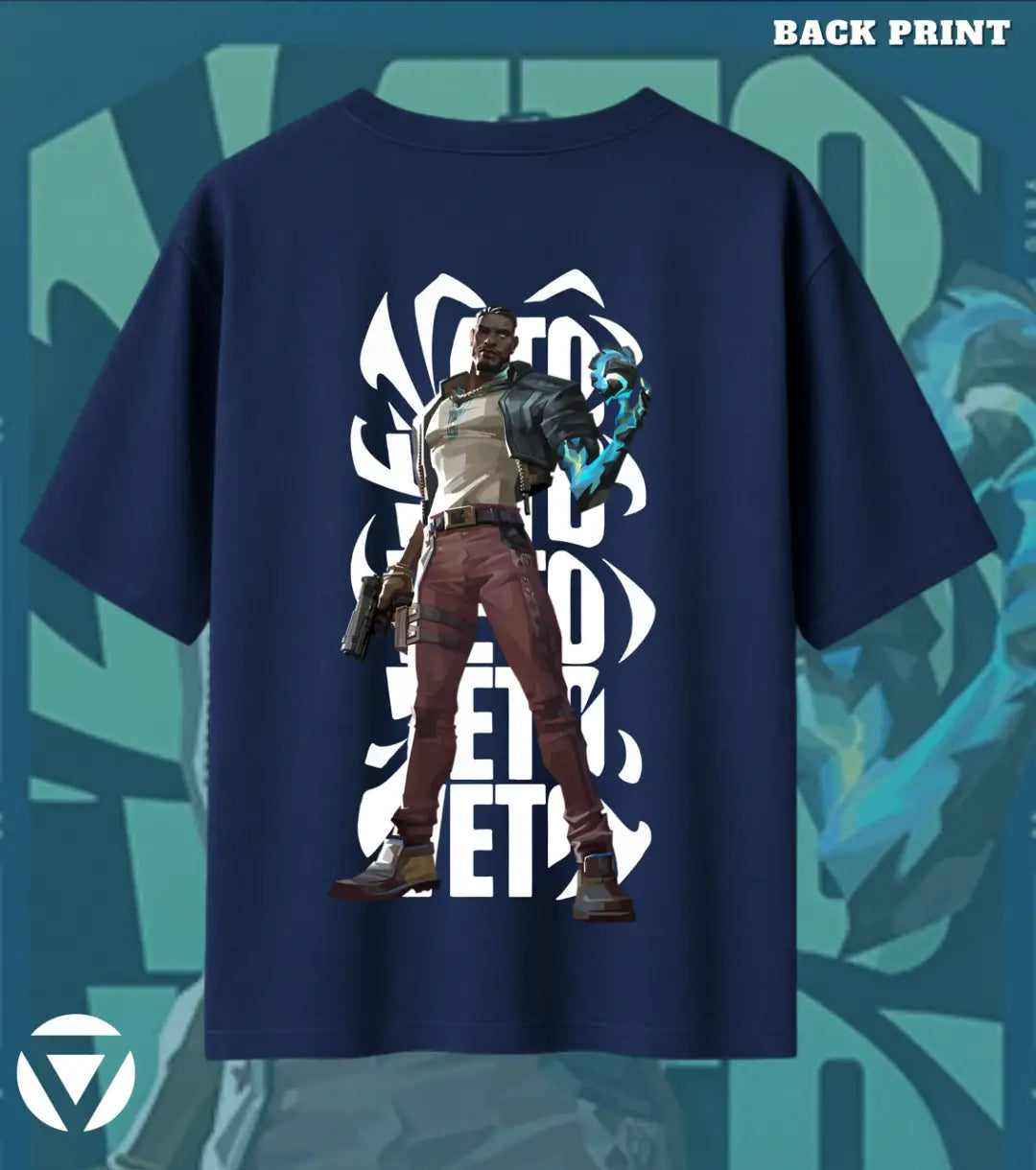 VETO Valorant Oversized T Shirt | Tactical Heavyweight Tee - Navy / XS / 180GSM - Valorant