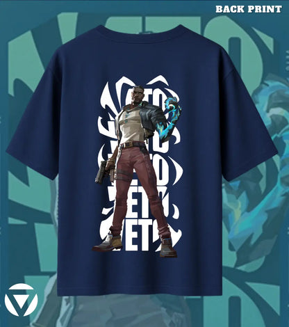 VETO Valorant Oversized T Shirt | Tactical Heavyweight Tee - Navy / XS / 180GSM - Valorant