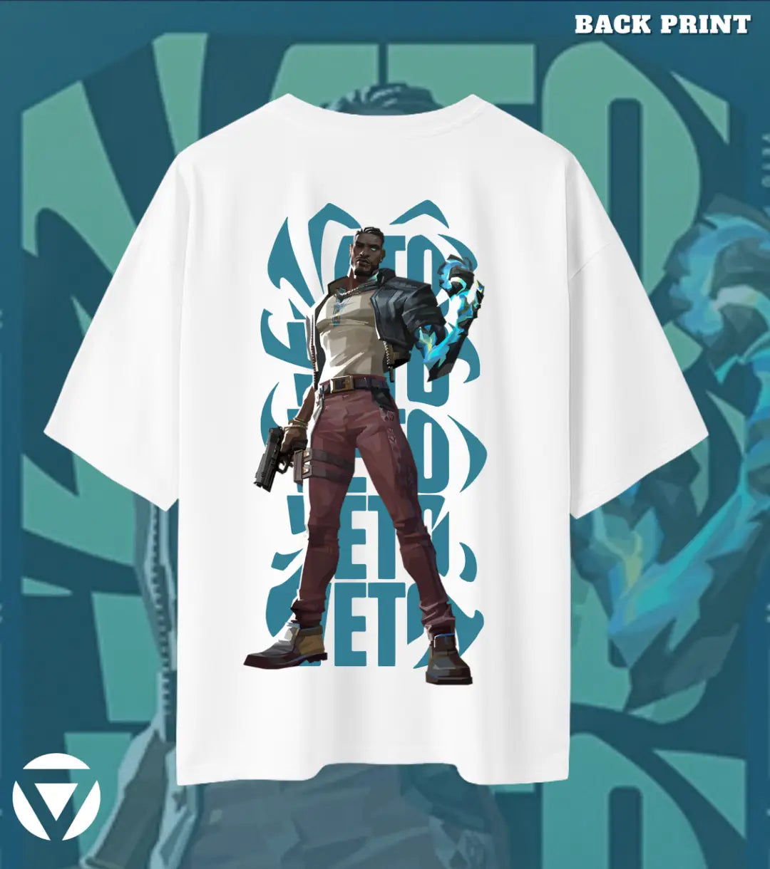 VETO Valorant Oversized T Shirt | Tactical Heavyweight Tee - White / XS / 180GSM - Valorant