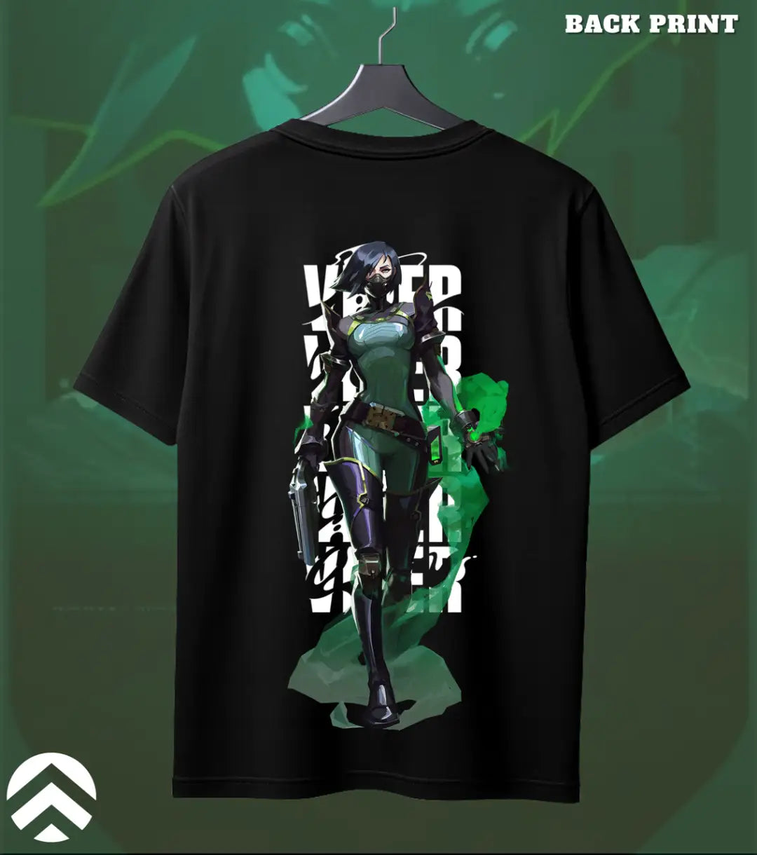 Viper - Toxic Crown Valorant T Shirt | Poison the Meta Tee - Back (Dual Print) / Black / S - Valorant
