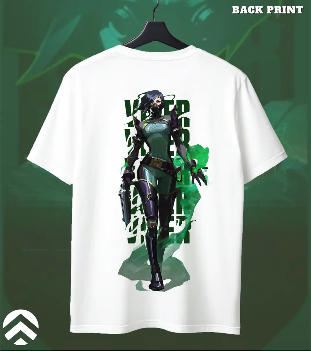 Viper - Toxic Crown Valorant T Shirt | Poison the Meta Tee - Back (Dual Print) / White / S - Valorant
