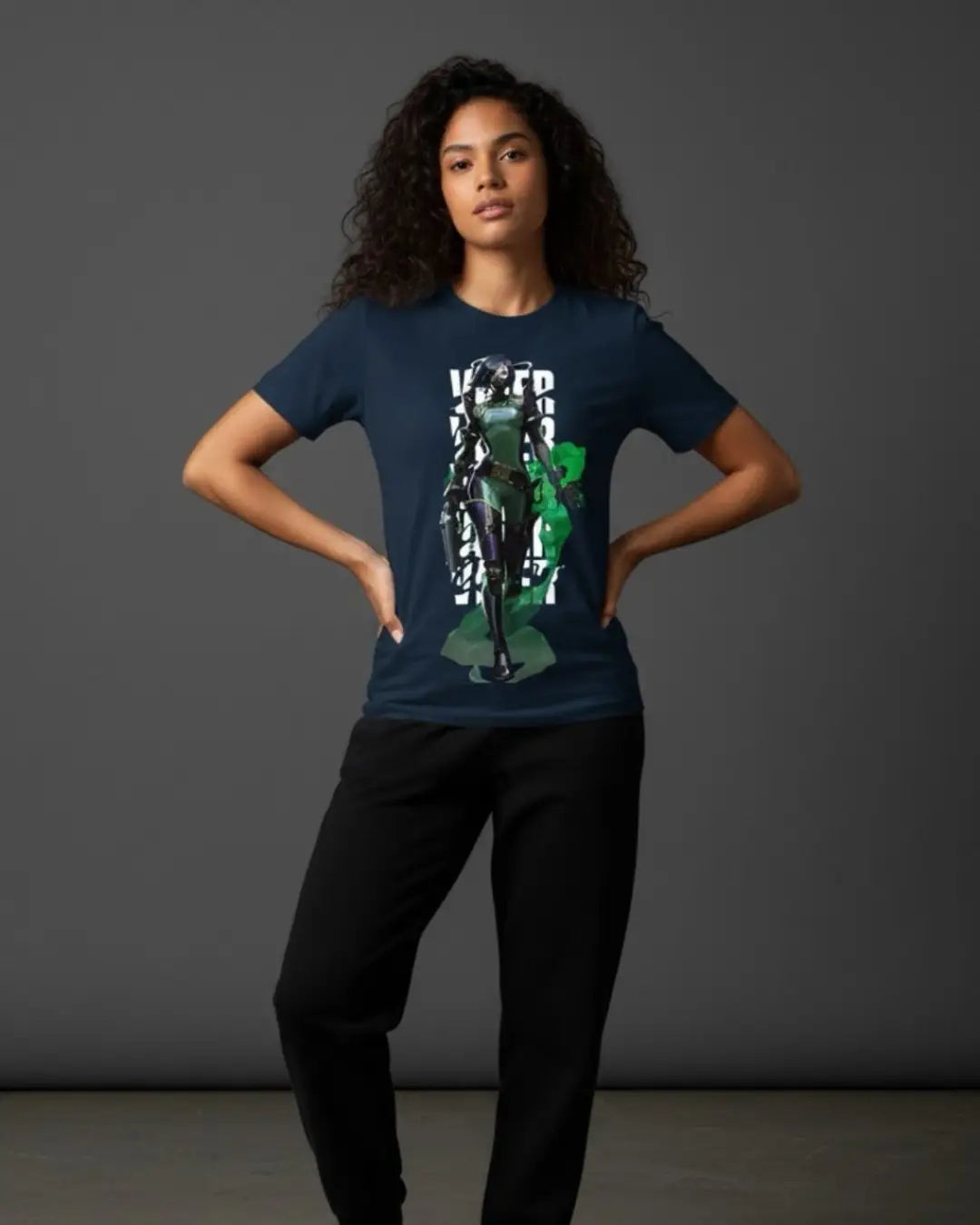 Viper - Toxic Crown Valorant T Shirt | Poison the Meta Tee - Front Only / Navy / S - Valorant