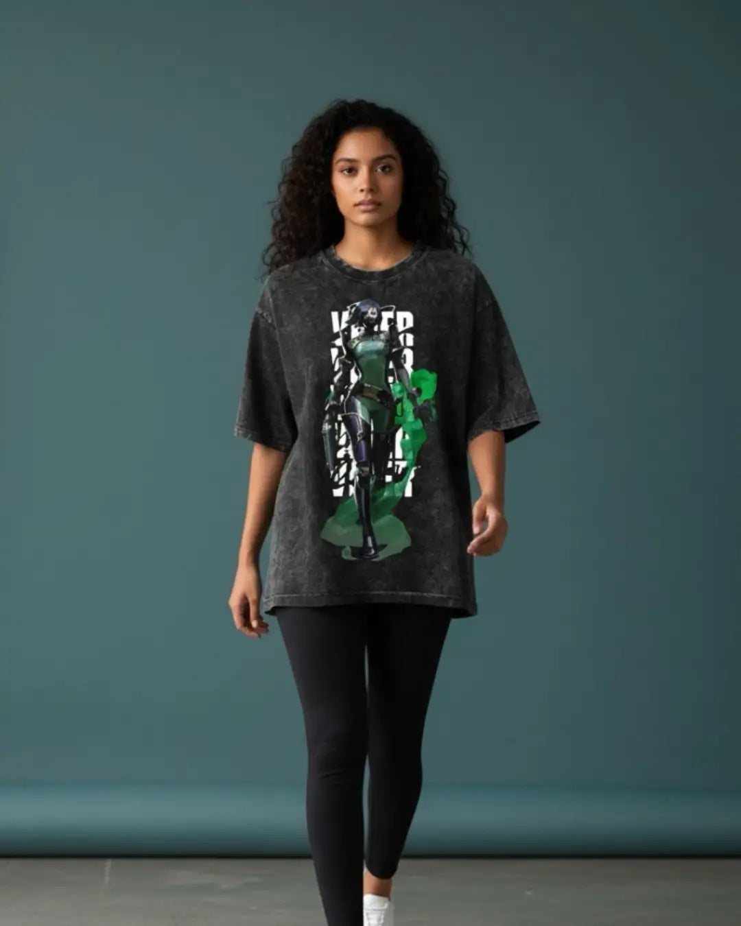Viper – Toxic Precision Valorant Acid Wash Tee | Bold Gamer Streetwear - Black / XS - Valorant