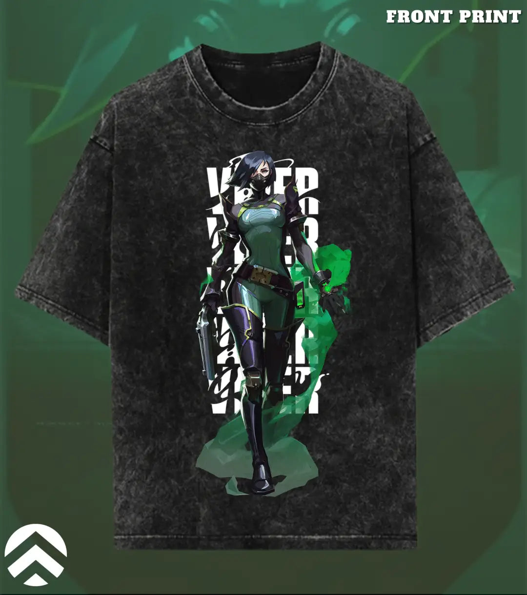 Viper – Toxic Precision Valorant Acid Wash Tee | Bold Gamer Streetwear - Valorant