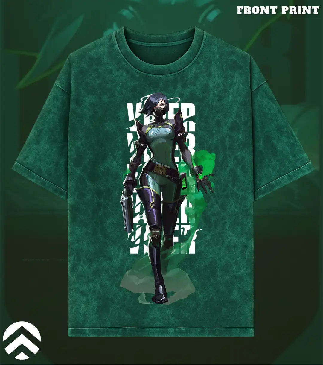 Viper – Toxic Precision Valorant Acid Wash Tee | Bold Gamer Streetwear - Valorant
