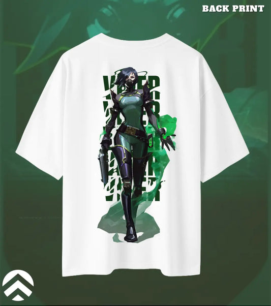 Viper – Toxic Precision Valorant Oversized T Shirt | Built for Big Plays - White / XS / 180GSM - Valorant