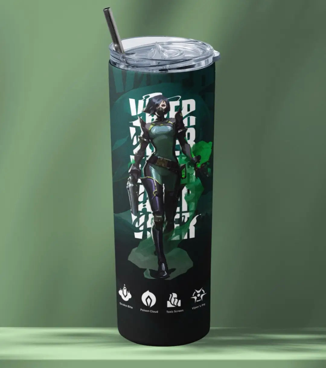 Viper Valorant Tumbler – Toxic Precision | Game-Day Drinkware - Valorant