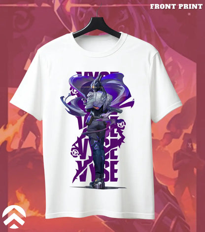 Vyse - Phantom Vortex Valorant T Shirt | Silent Deadly Tee - Front Only / White / S - Valorant