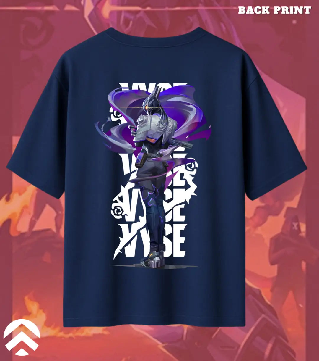 Vyse – Shadow Serpent Valorant Oversized T Shirt | Heavyweight Streetwear - Navy / XS / 180GSM - Valorant
