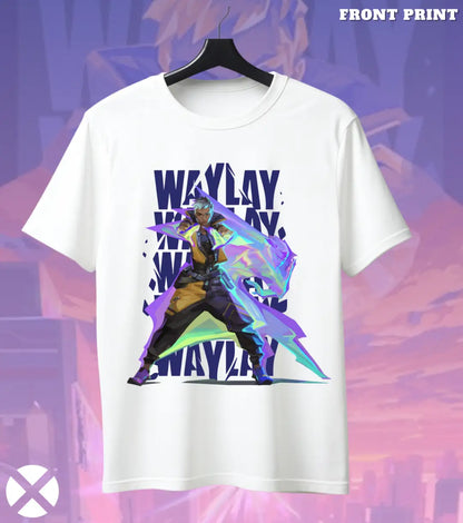 Waylay - Mirage Shift Valorant T Shirt | Blink Into Advantage Tee - Front Only / White / S - Valorant