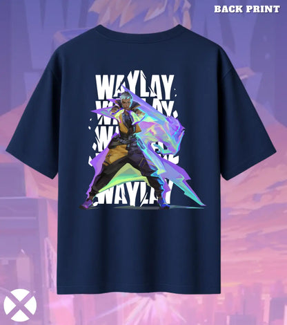 Waylay – Phantom Mirage Valorant Oversized T Shirt | Bold Casual Energy - Navy / XS / 180GSM - Valorant