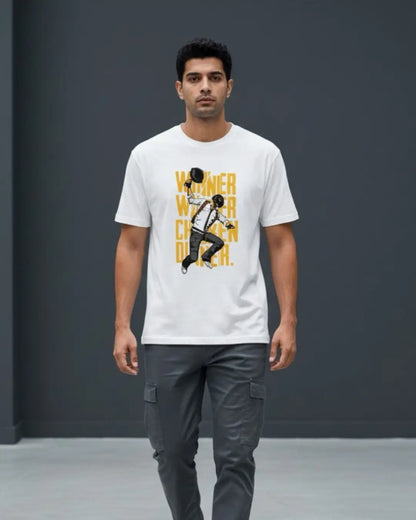 Winner Winner Chicken Dinner BGMI T-Shirt | PUBG Victory Tee - White / S - BGMI/PUBG