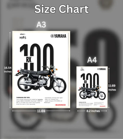 Yamaha RX 100 Poster - Automotive
