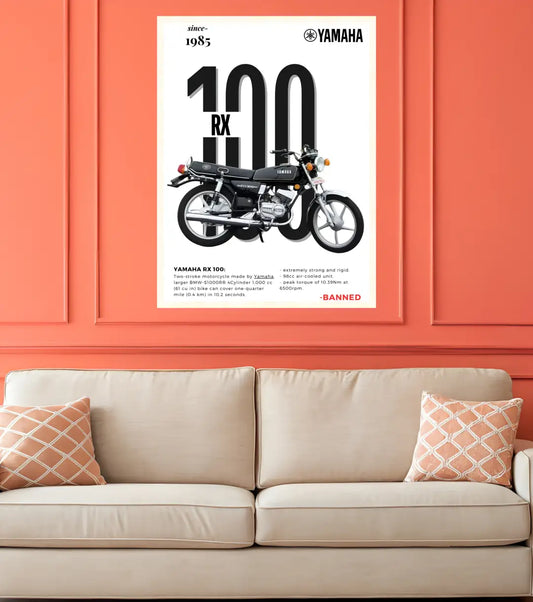 Yamaha RX 100 Poster - Automotive