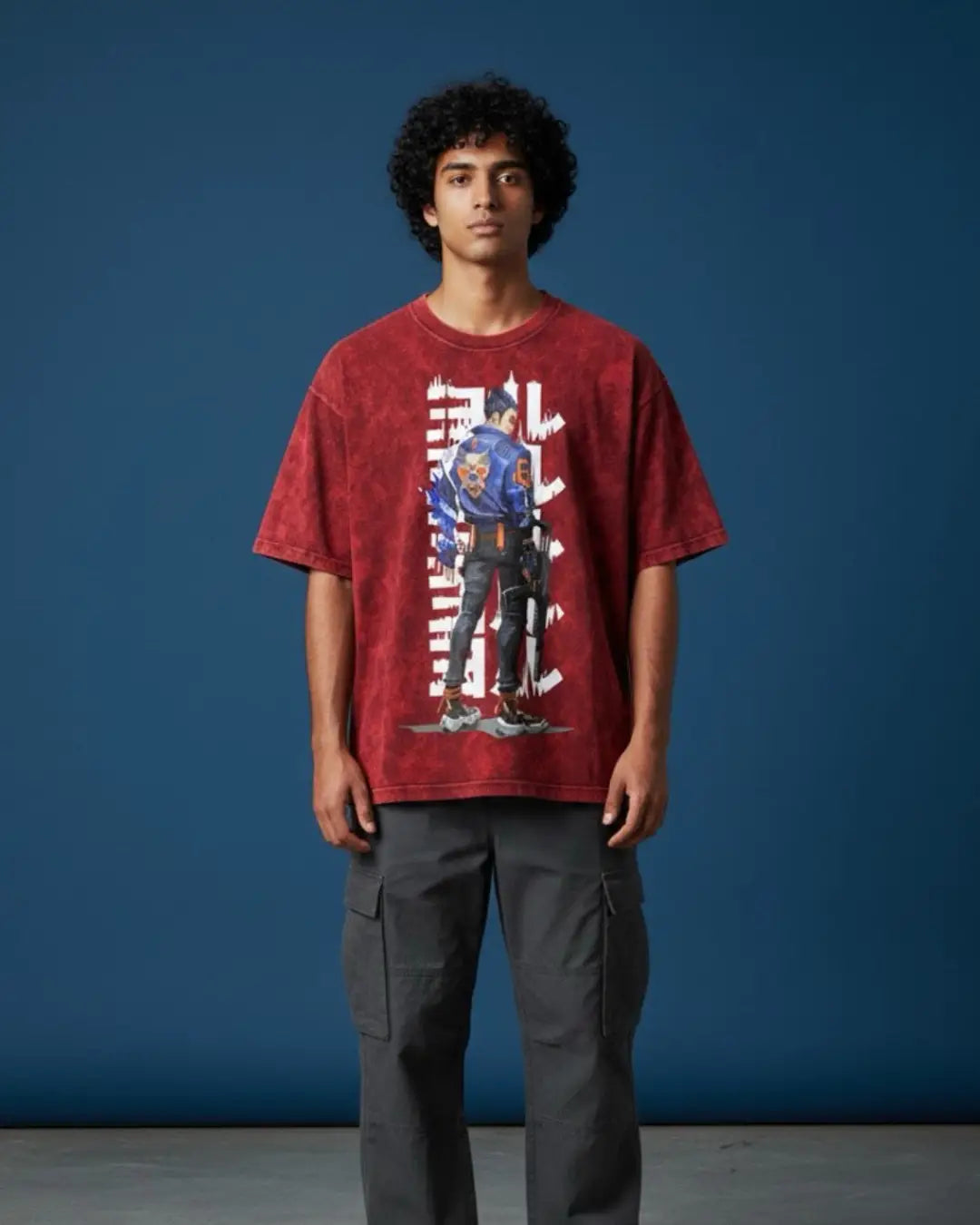 Yoru – Riftwalker Valorant Acid Wash Tee | Bold Gamer Streetwear - Maroon / XS - Valorant